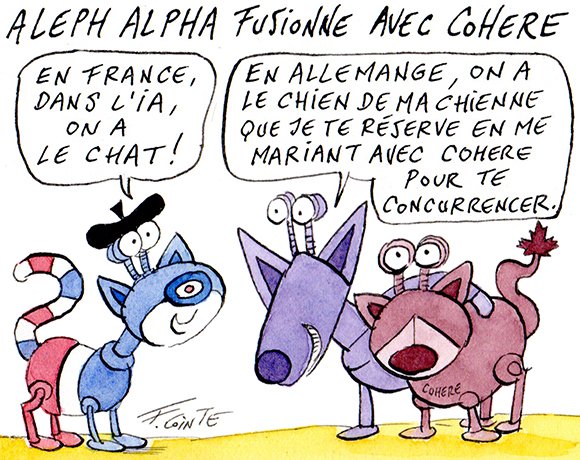 Dessin: Cohere acquiert Aleph Alpha pour s’installer en Europe